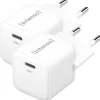 Intenso Power Adapter W30C GaN Doppelpack 2x je 1x USB-C GaN 30 Watt weiß