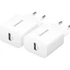 Intenso USB-Ladegerät Doppelpack: je 1 x USB-A 5 Watt weiß