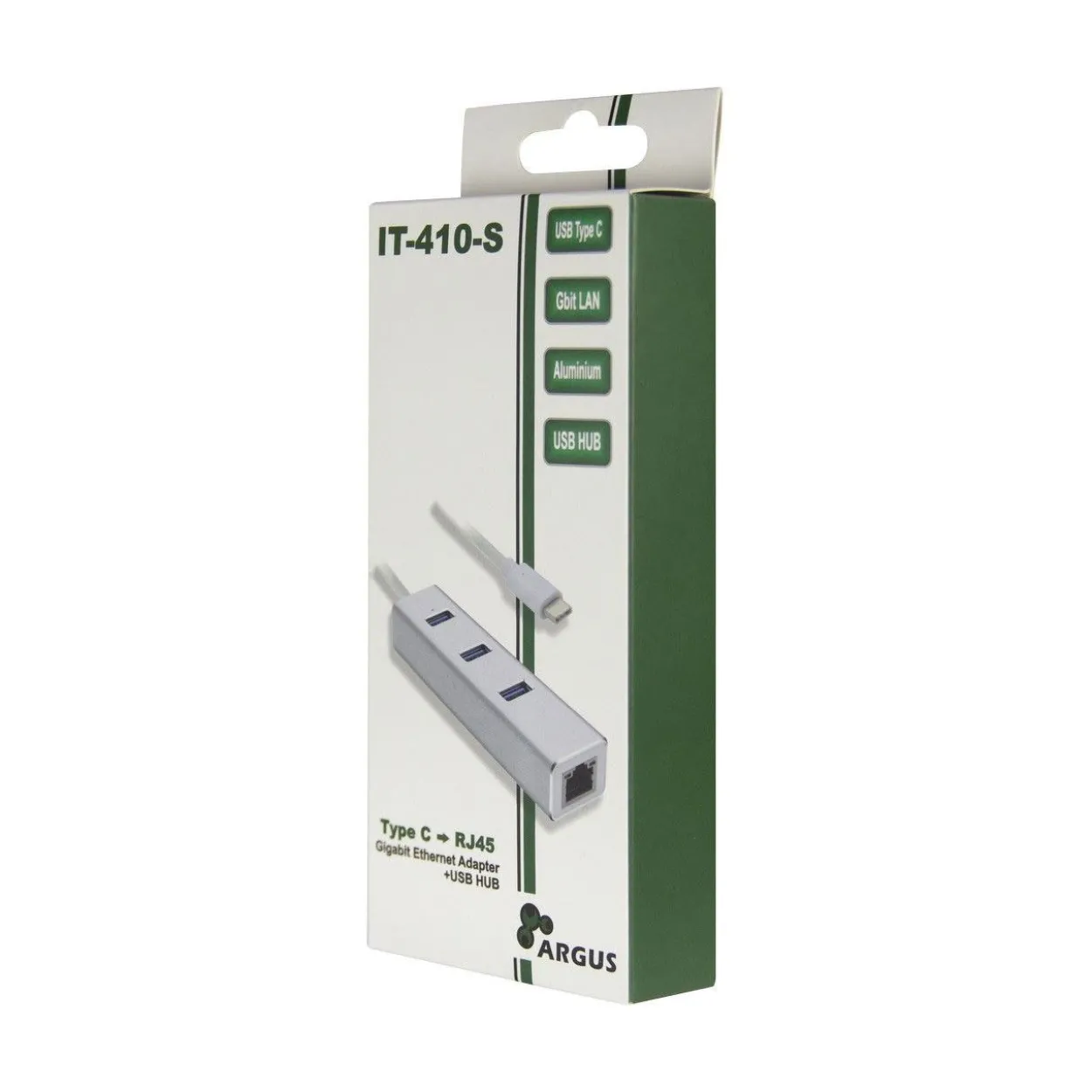 Inter-Tech AC Adapter IT-410-S USB Type C - USB HUB/ Gbit LAN