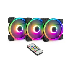 Inter-Tech Argus RS-14, 3er-Pack 140x140x25mm 1200 U/min 22 dB(A) schwarz