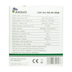 Inter-Tech Argus RS-06 RGB 3er-Pack 120x120x25mm 1200 U/min 22 dB(A) weiß/transparent
