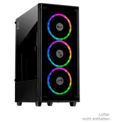 Inter-Tech C-303 mit Sichtfenster Midi Tower ohne Netzteil schwarz