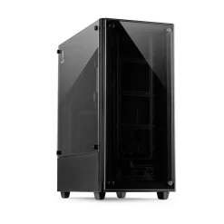 Inter-Tech C-303 mit Sichtfenster Midi Tower ohne Netzteil schwarz