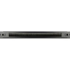 Inter-Tech IPC 19" Kabelführungsplatte mit Bürste, 1HE, geklippt, schwarz