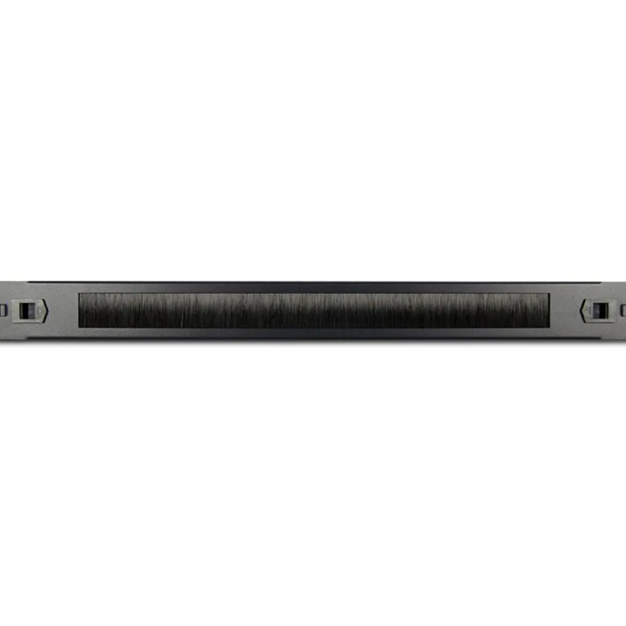 Inter-Tech IPC 19" Kabelführungsplatte mit Bürste, 1HE, geklippt, schwarz