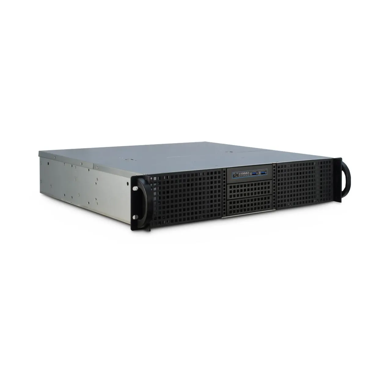 Inter-Tech IPC 2U-20240 Server Rack ohne Netzteil schwarz/silber
