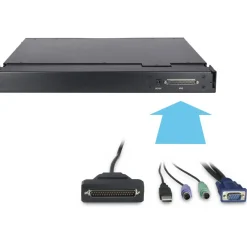 Inter-Tech KVM-AS 7100 ULS 1-fach 17Zoll VGA LED Konsole