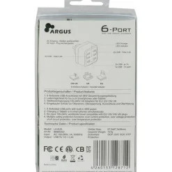 Inter-Tech Ladegerät Argus LS-6US 80mm USB 5V Steckdose