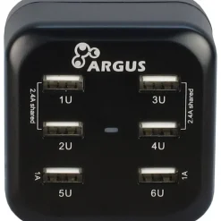 Inter-Tech Ladegerät Argus LS-6US 80mm USB 5V Steckdose