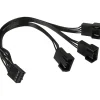 Inter-Tech PWM-Y-3, Kabel 3-fach schwarz
