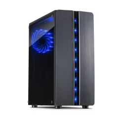 Inter-Tech Thunder mit Sichtfenster Midi Tower ohne Netzteil schwarz