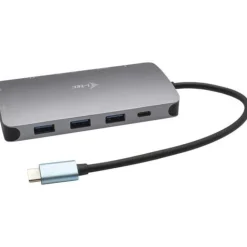 i-Tec USB-C Metal Nano Dock HDMI/VGA with LAN + Power Delivery 100 W - Docking Station - VGA, HDMI