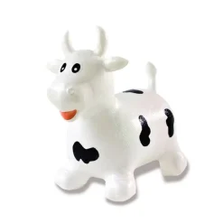 Jamara Hüpftier Kuh mit Pumpe, weiss/schwarz