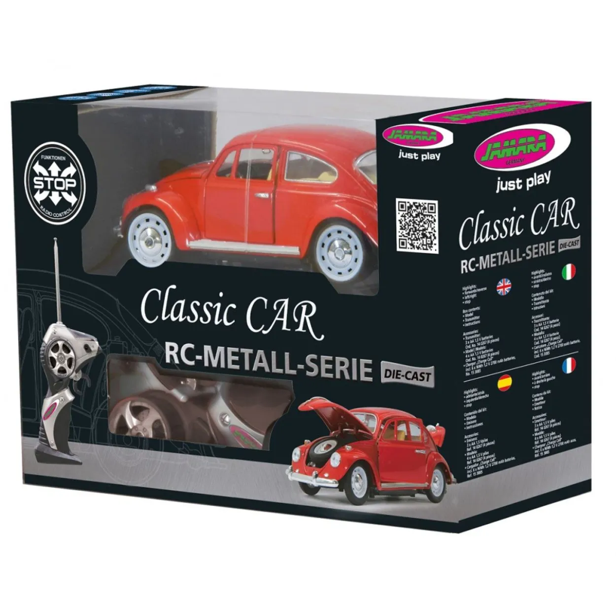 Jamara VW Käfer 1:18 RC Die Cast 27MHz rot