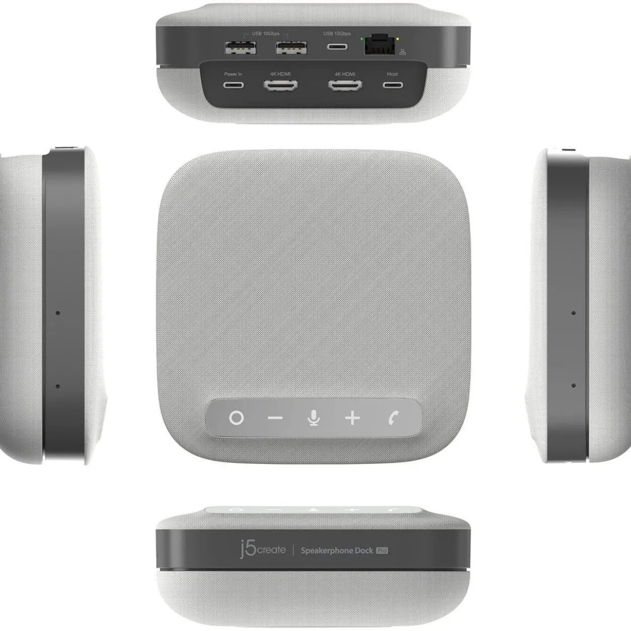 J5CREATE USB-C DUAL 4K SPEAKERPHONE PRO DOCK