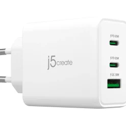 J5CREATE 65W GAN USB-C 3-PORT CHARGER