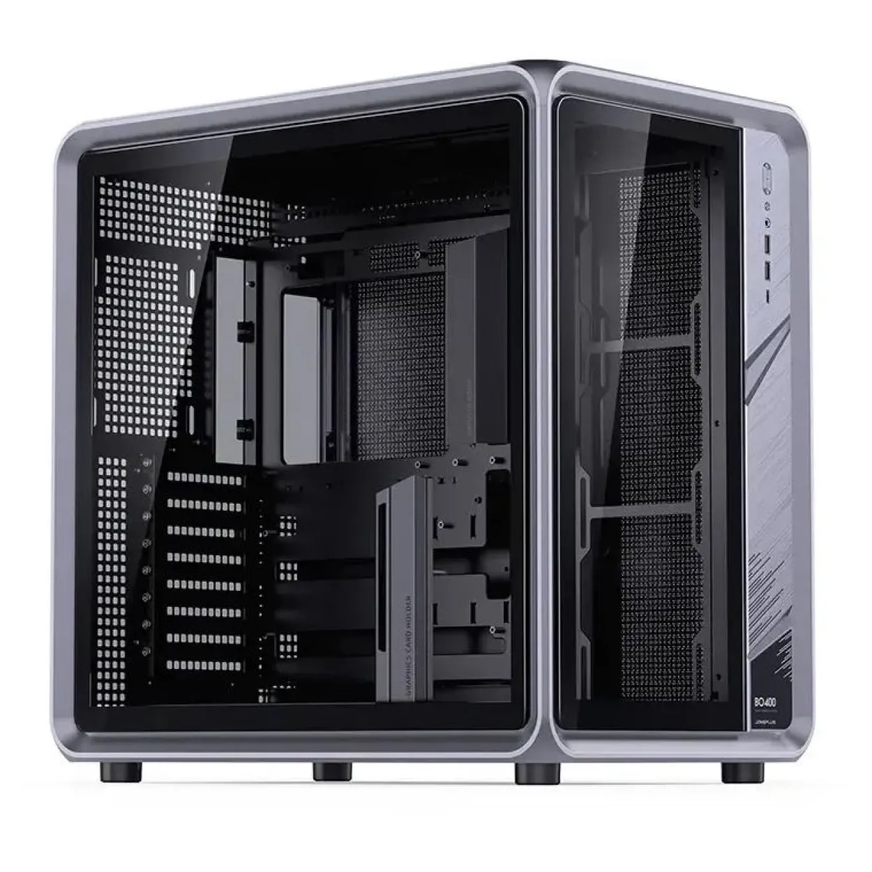 Jonsbo BO400 PC-Gehäuse, Midi-Tower, ATX, Tempered Glass gunmetal grey