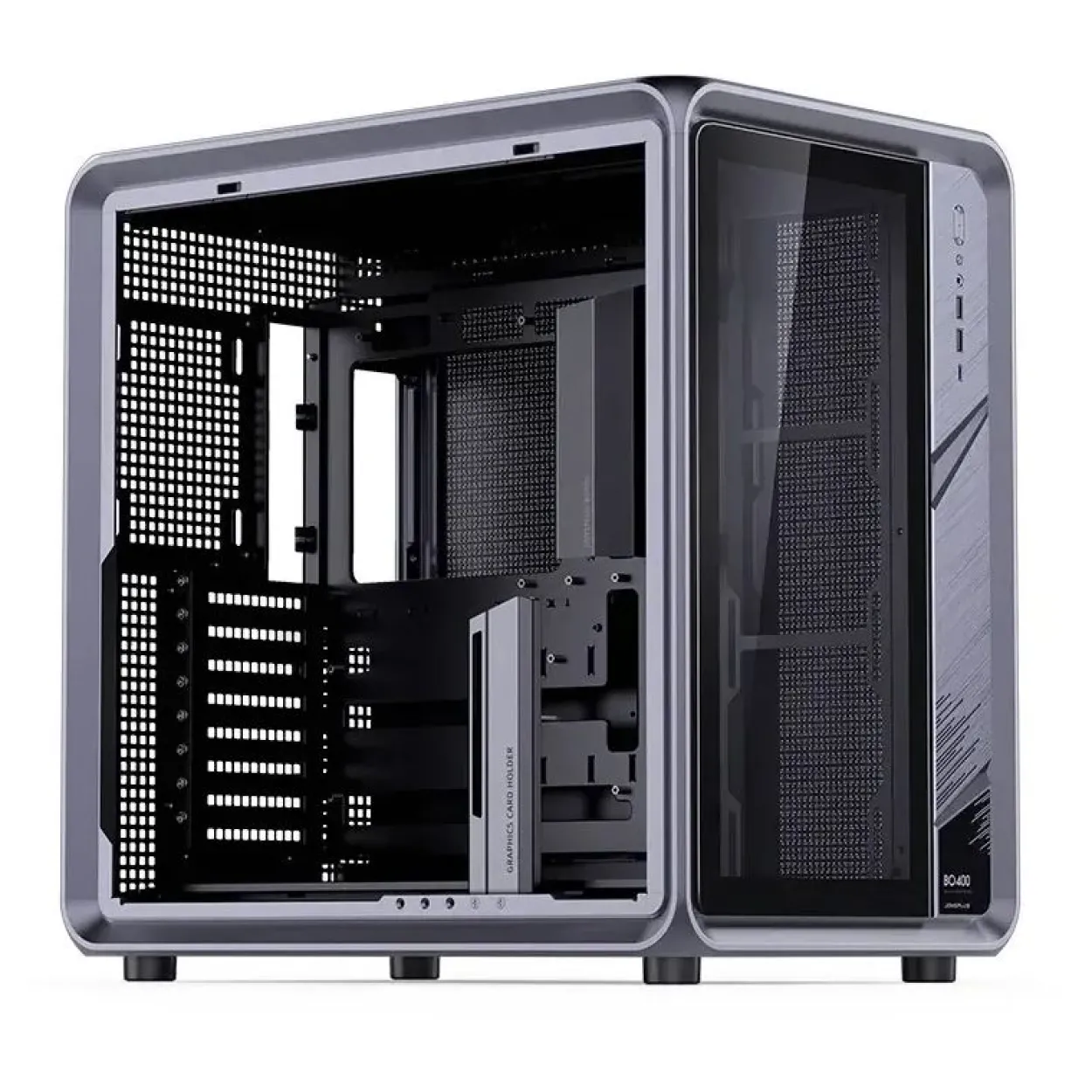Jonsbo BO400 PC-Gehäuse, Midi-Tower, ATX, Tempered Glass gunmetal grey