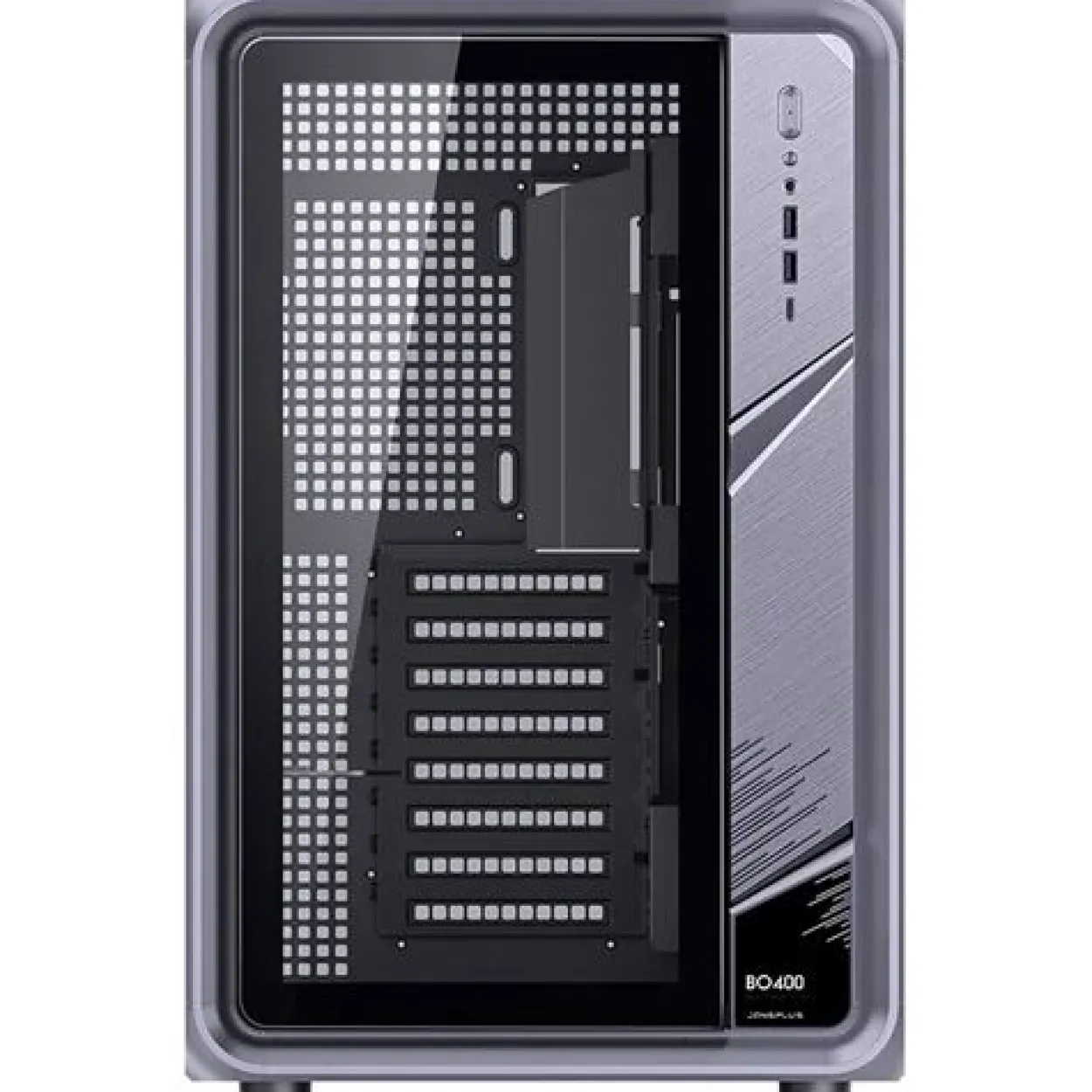 Jonsbo BO400 PC-Gehäuse, Midi-Tower, ATX, Tempered Glass gunmetal grey