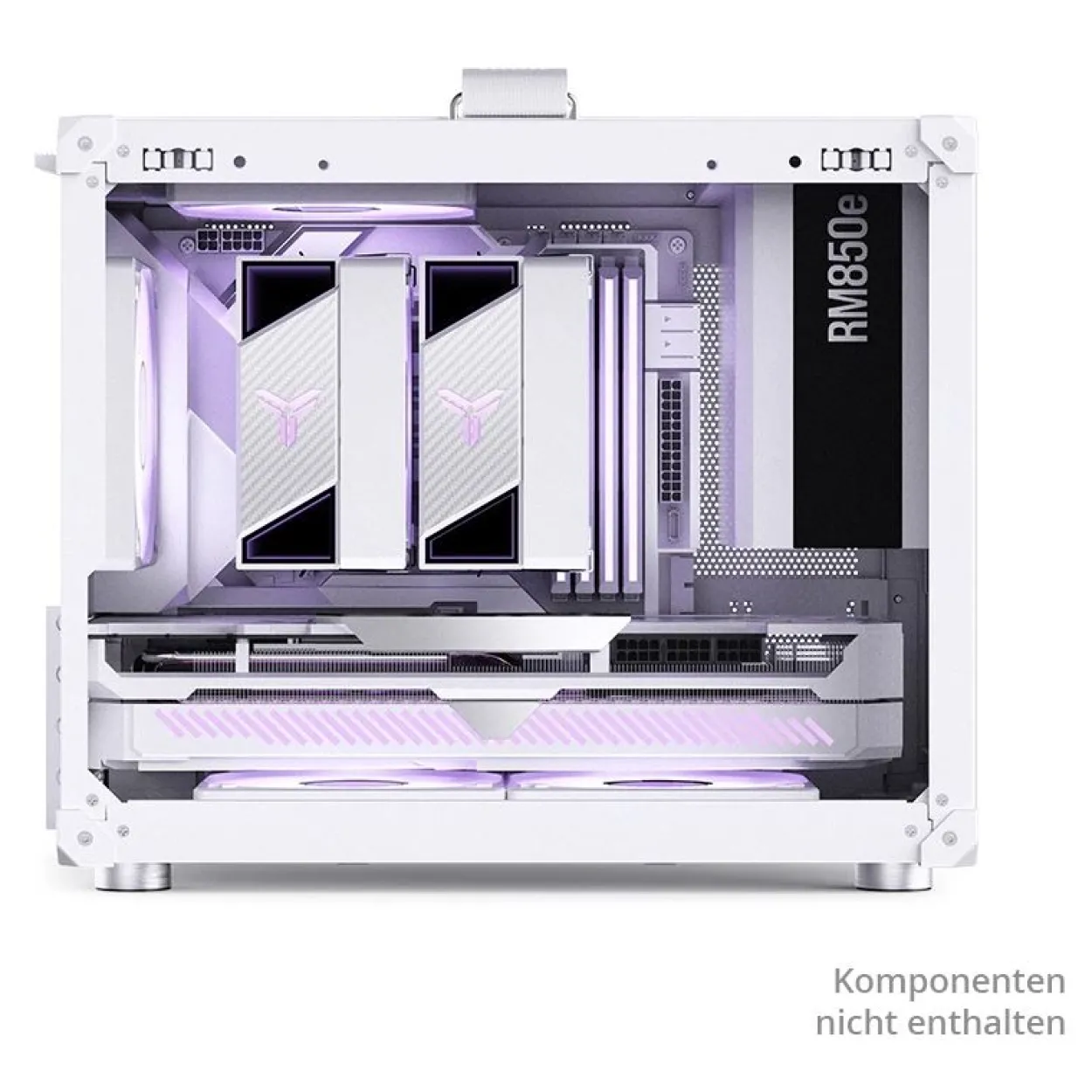 Jonsbo C6 MAX PC-Gehäuse, Mini-Gehäuse, Micro-ATX, Tempered Glass - weiß
