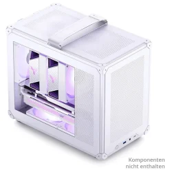 Jonsbo C6 MAX PC-Gehäuse, Mini-Gehäuse, Micro-ATX, Tempered Glass - weiß