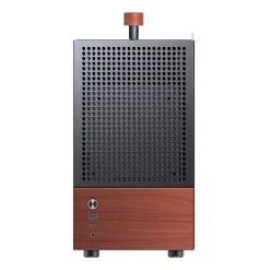 Jonsbo T6 PC Gehäuse, Mini-Tower, Mini-ITX, Tempered Glass, Holz - schwarz