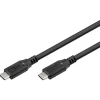 Kabel Goobay USB-C USB-C 3.2 Gen2, 10 Gbit/s, 1m, black Power Delivery 3.0, 100W, 4K, 60Hz