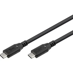 Kabel Goobay USB-C USB-C 3.2 Gen2, 10 Gbit/s, 1m, black Power Delivery 3.0, 100W, 4K, 60Hz
