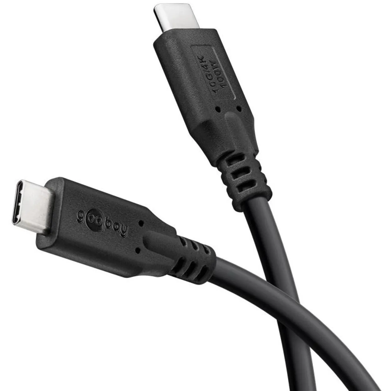 Kabel Goobay USB-C USB-C 3.2 Gen2, 10 Gbit/s, 1m, black Power Delivery 3.0, 100W, 4K, 60Hz
