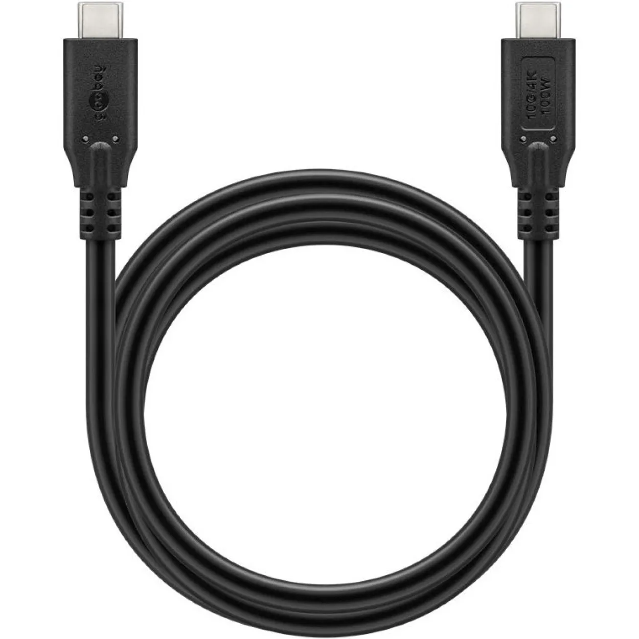 Kabel Goobay USB-C USB-C 3.2 Gen2, 10 Gbit/s, 1m, black Power Delivery 3.0, 100W, 4K, 60Hz