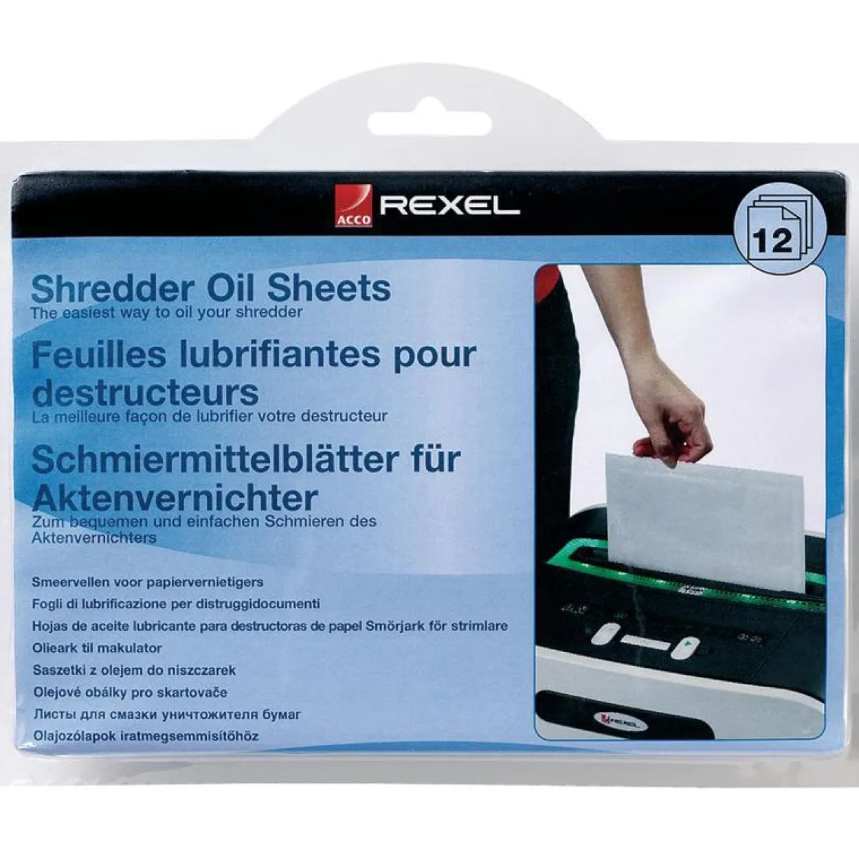 Kensington Rexel Schmiermittel-Blätter für Aktenvernichter 12 Blatt
