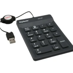 KeySonic Silikon USB Keypad für PC (ACK-118BK)