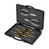 Knipex Elektronikzangen-Set ESD, 8-teilig (schwarz/grau, Ausführung ESD, elektrisch ableitend)
