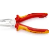 Kombizange VDE L.180mm Chrom m.2Komp.-Hüllen KNIPEX m.Abgleitschutz