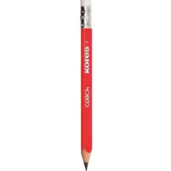 Kores COACH Bleistifte HB rot mit Radierer, 12 St.