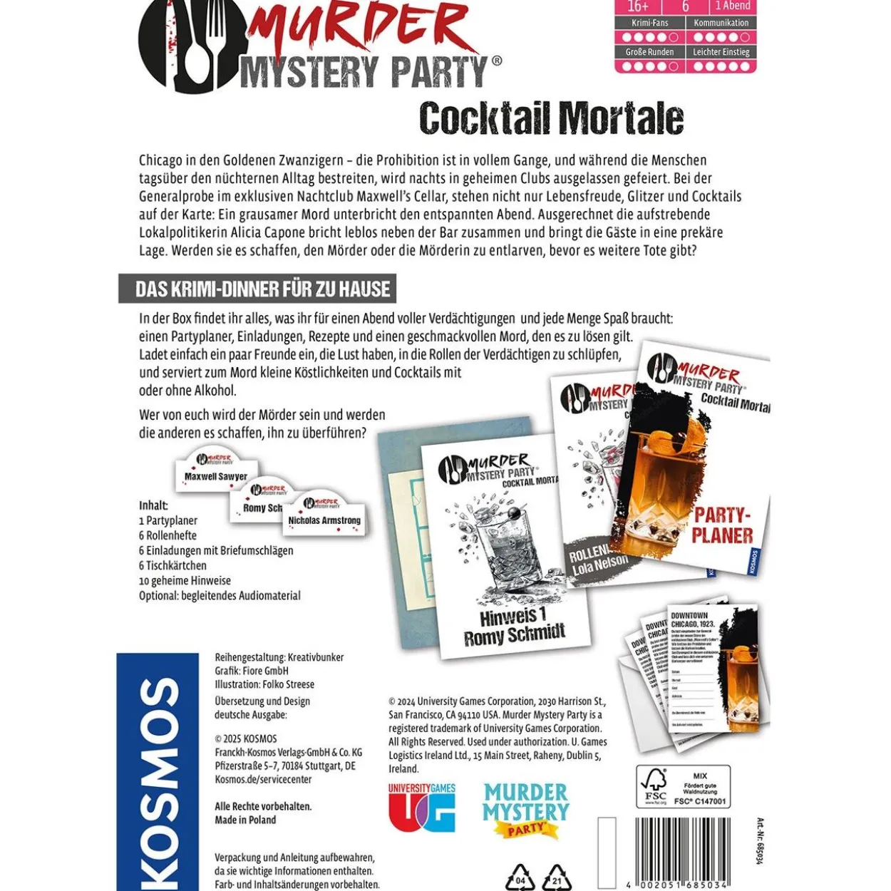 Kosmos Murder Mystery Party: Cocktail Mortale