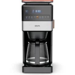 Krups Grind Aroma XL KM8428 mit Mahlwerk (schwarz/edelstahl, Glaskanne)