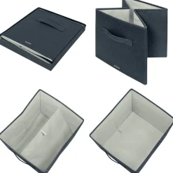 LEITZ 2 Aufbewahrungsboxen grau 33,0 x 38,0 x 32,5 cm