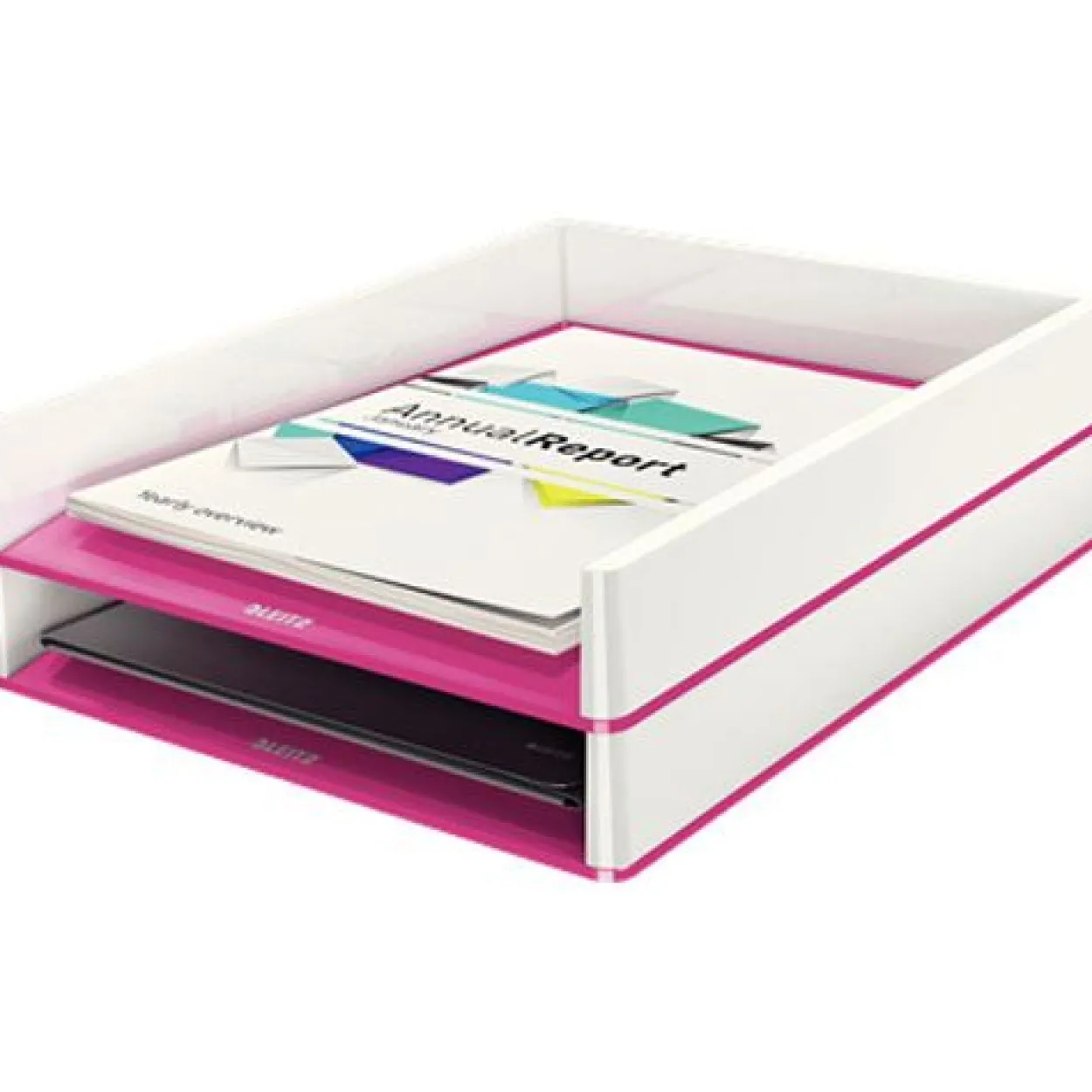 LEITZ Briefablage WOW Duo Colour perlweiß/pink
