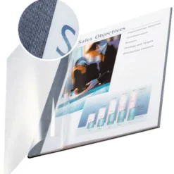 LEITZ Buchbindemappen blau Softcover für 36 - 70 Blatt DIN A4, 10 St.
