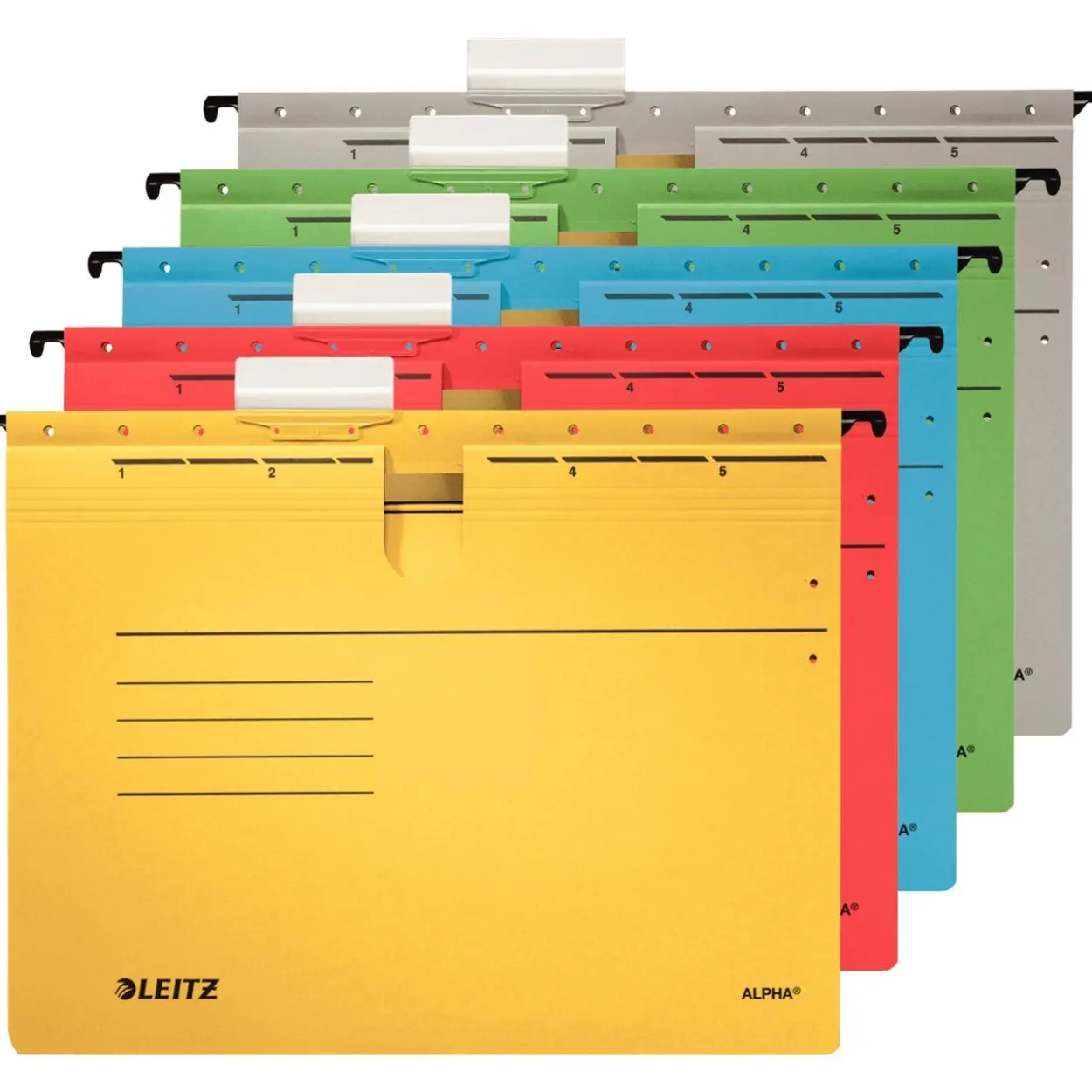 LEITZ 5 Hängehefter ALPHA® 1984 Karton rot 1 x kaufmännische Heftung
