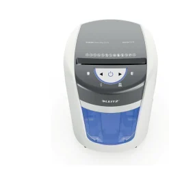 LEITZ IQ OptiMax Home Office 225 Aktenvernichter mit Partikelschnitt P-5, 2 x 15 mm, bis 6 Blatt, weiß