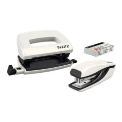 LEITZ Locher und Heftgeräte Set NeXXt WOW perlweiß-metallic