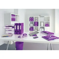 Leitz Ordner Active WOW, 180 Grad, 80 mm, violett