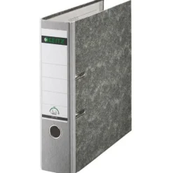 LEITZ 1080 Ordner lichtgrau marmoriert Karton 8,0 cm DIN A4