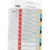 LEITZ Ordnerregister Cosy DIN A4+ Vollformat, Überbreite 1-10 farbig 10-teilig, 1 Satz
