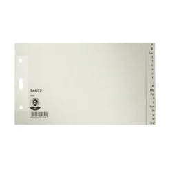 LEITZ Ordnerregister 1206 DIN A5 Halbformat A-Z grau 20-teilig, 1 Satz