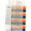 LEITZ Ordnerregister DIN A4 Vollformat, Überbreite 1-20 farbig 20-teilig, 1 Satz