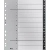 LEITZ Ordnerregister recycle 1207 Vollformat, Überbreite A-Z schwarz 20-teilig, 1 Satz