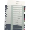 LEITZ Ordnerregister Style DIN A4+ Vollformat, Überbreite 1-12 farbig 12-teilig, 1 Satz